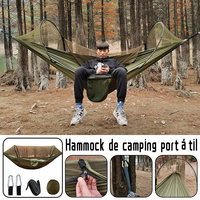 Outdoor Automatic Quick-opening Mosquito Net Hammock Travel Camping Tent Nylon Portable Hanging Hammock With Mosquito Net