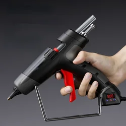 Professional Glue Gun for 11mm with Temp Control, Digital Display Industrial Hot Silicone Gun Adjustment for workwooking ,Black