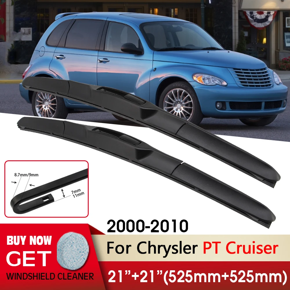 

Car Wiper RHD&LHD Front Wiper Blades 21"+21" For Chrysler PT Cruiser 2000-2010 Fit U Hook Arm Windshield Windscreen Front Window