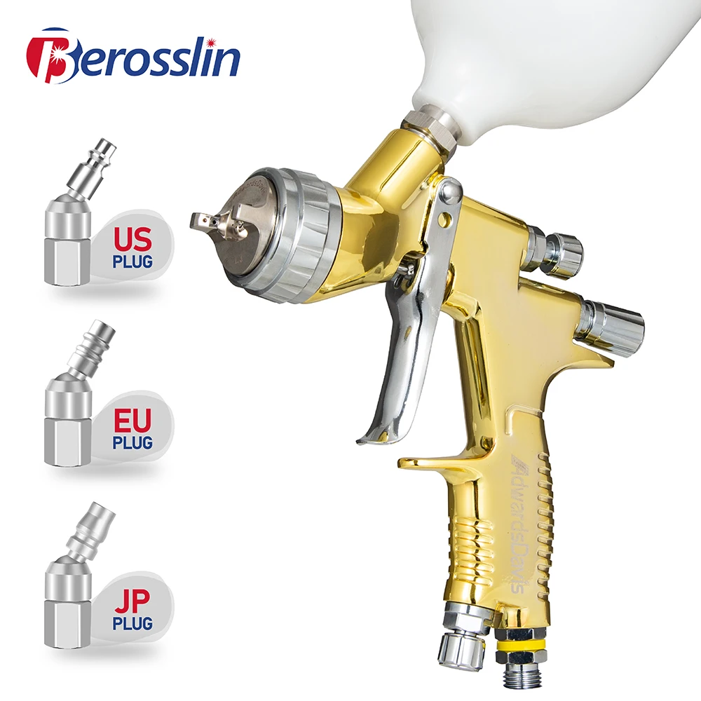 

1.3mm 1.8mm HVLP Pneumatic Paint Spray Gun Furniture Automotive Leather Refinish UV Varnish Application Spray Tools Cup 600ml