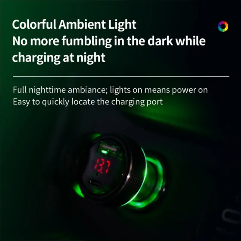 Car Anti-Loss And Location Tracker Ambient Light Findmy Findhub Digital Car 12V