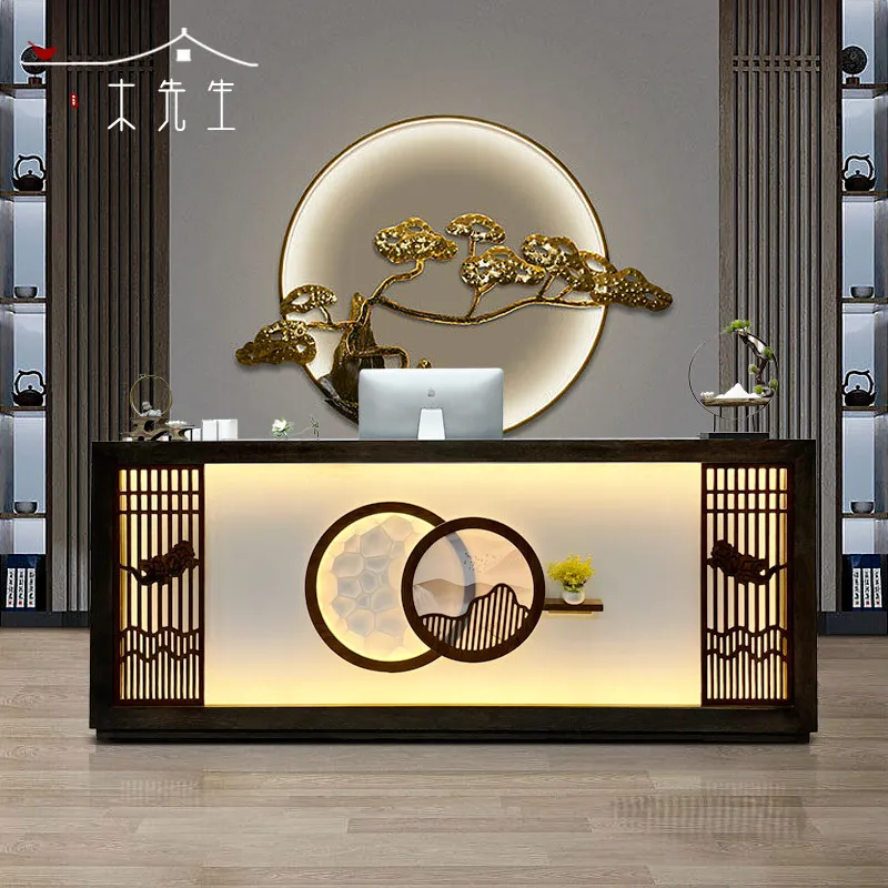 

Vintage Large Size Reception Desks Luxury Fashion Room Decor Aesthetic Reception Desks Design Scrivania Commercial Furniture