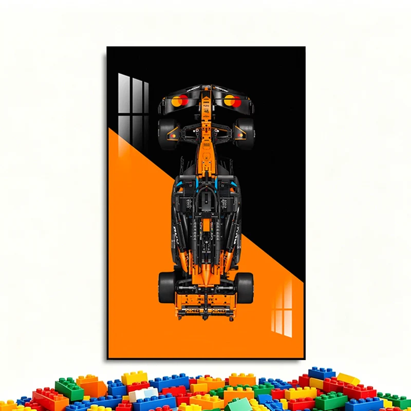 Display Wallboard with frame suitable for lego 42228 MCL39F1 technic building block car Photo Frame Wall Mount Display box view 3
