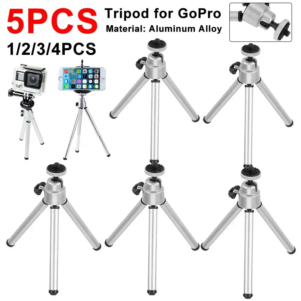 1-5PCS Phone Tripod Stand Universal Aluminum Alloy Tripod for Gopro iPhone Camera Universal Photography Tripod Camera Accessory