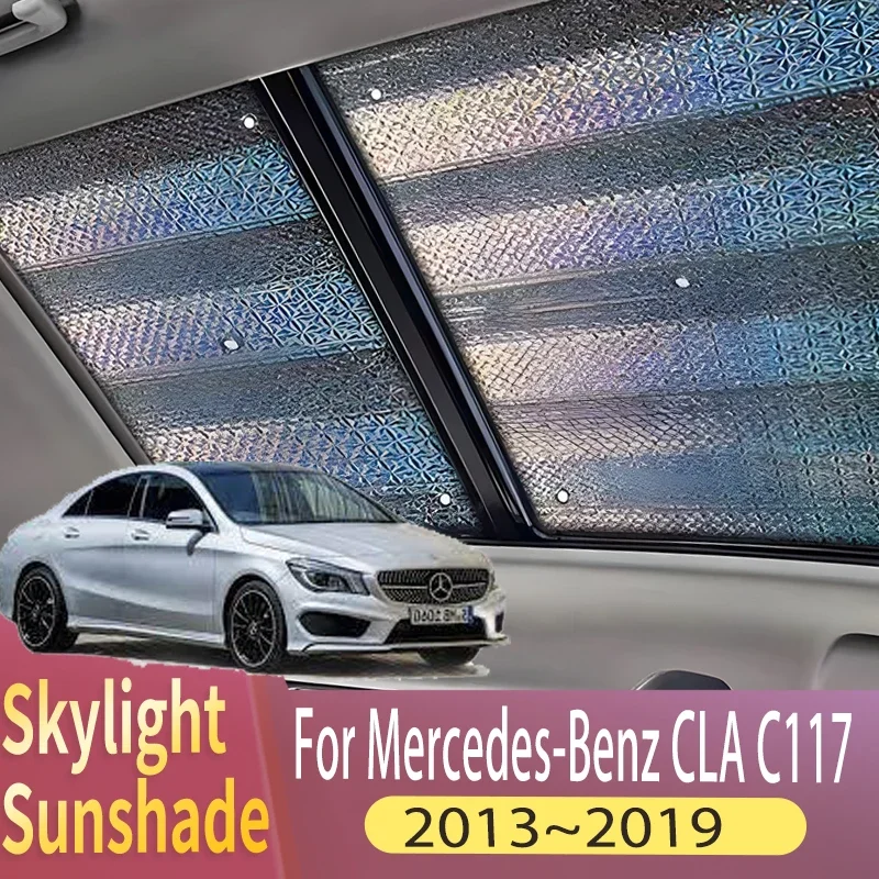 

Солнцезащитный козырек на крыше, подходит для Mercedes-Benz CLA C117 2013 ~ 2019 2015, 2018, панорамный тепловой экран на крыше автомобиля, солнцезащитный козырек с защитой от УФ-лучей