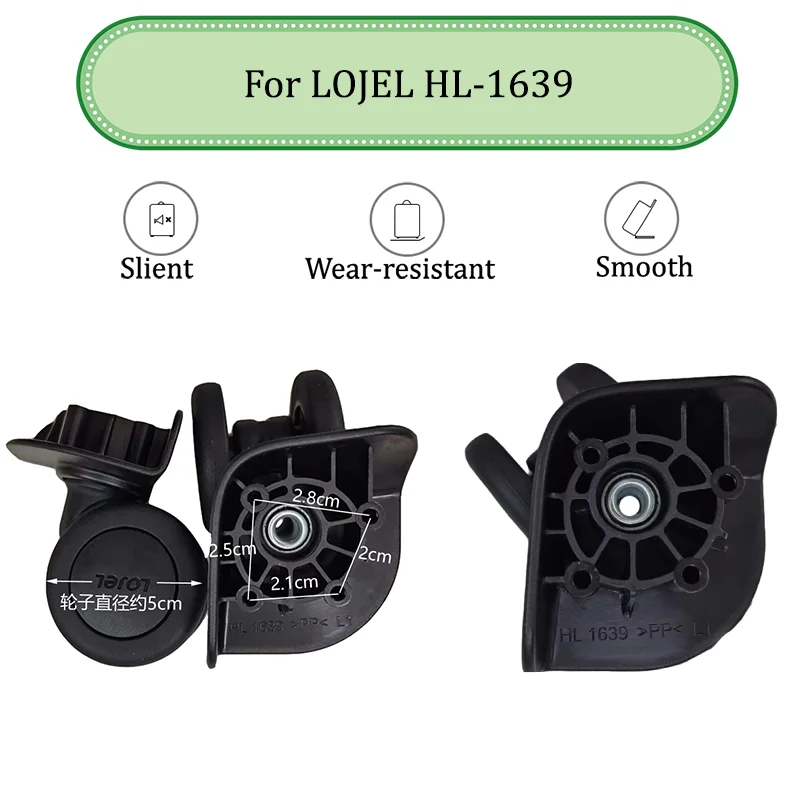 

For LOJEL HL-1639 Sliding Casters, Silent Suitcase, Wear-Resistant Universal Wheels, Suitcase Wheels, And Pulleys Replacement