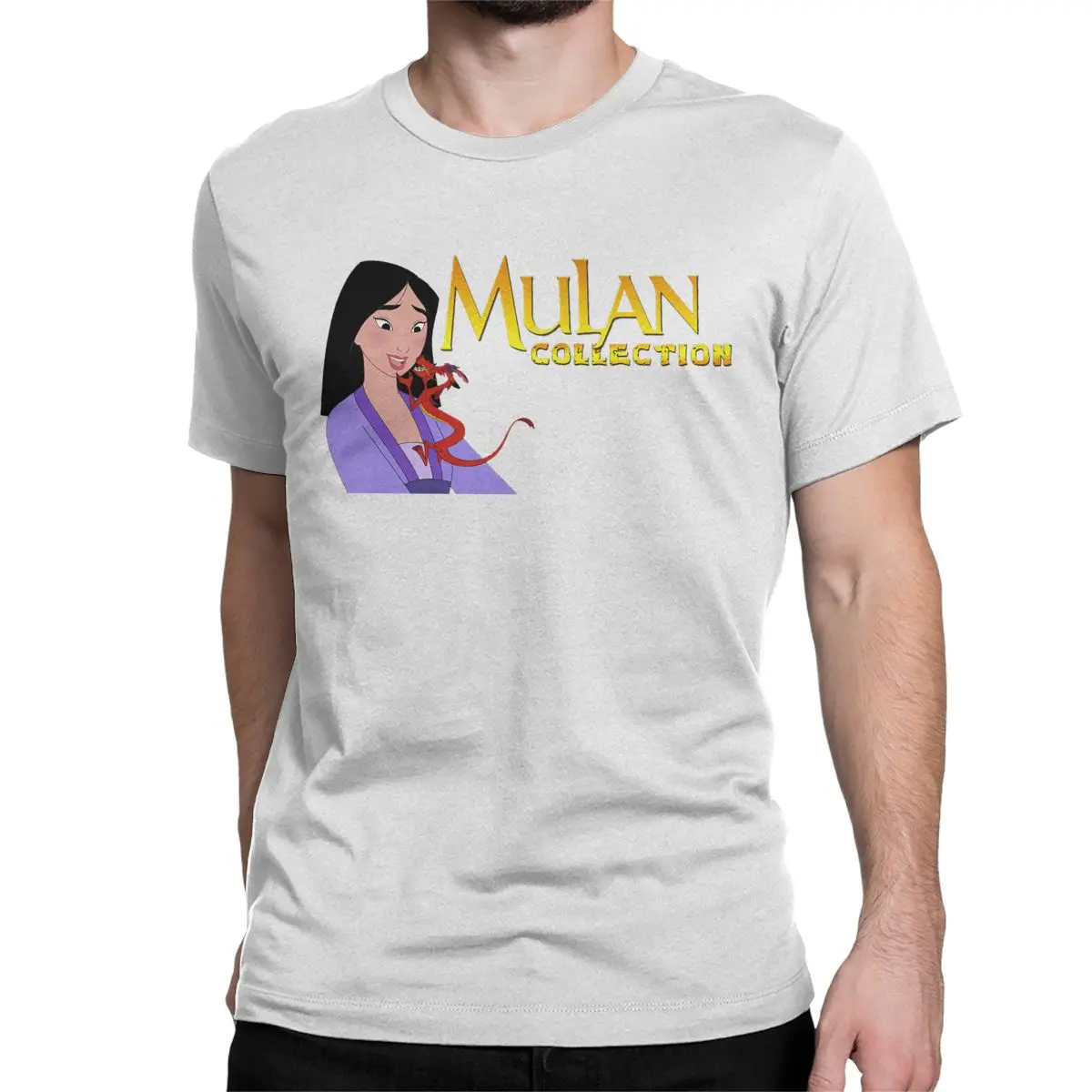 Mulan Mushu Anime T Shirts for Men Women 100% Cotton Novelty T-Shirts Crew Neck Tees Short Sleeve Clothes Adult