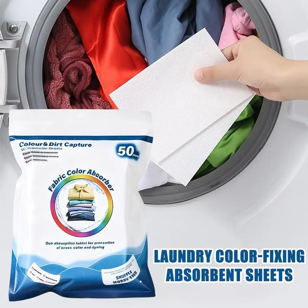 Color Absorbing Sheets Non‑Woven Laundry Color Catcher Anti‑Cross‑Dye Anti‑Staining for Washing Machine Mixed Clothes Wash