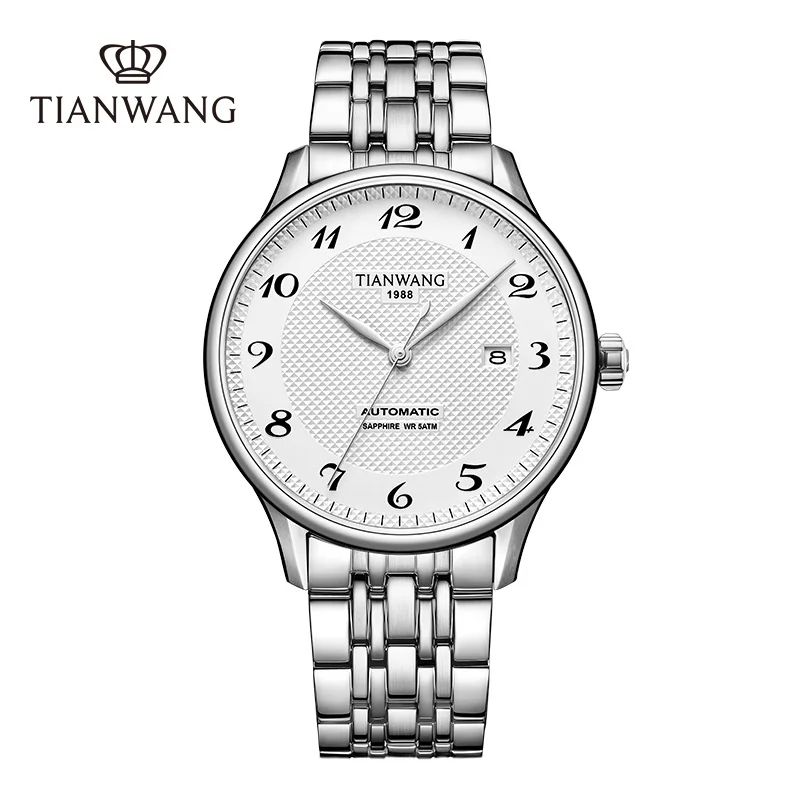 TIAN WANG Men\'s Watches For Men Automatic Mechanical Clocks Kunlun Series Business Classic Digital Roman Dial Male Wristwatches