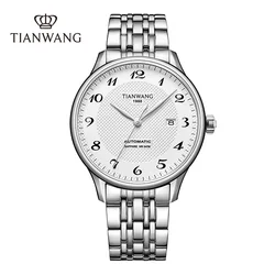 TIAN WANG Men's Watches For Men Automatic Mechanical Clocks Kunlun Series Business Classic Digital Roman Dial Male Wristwatches