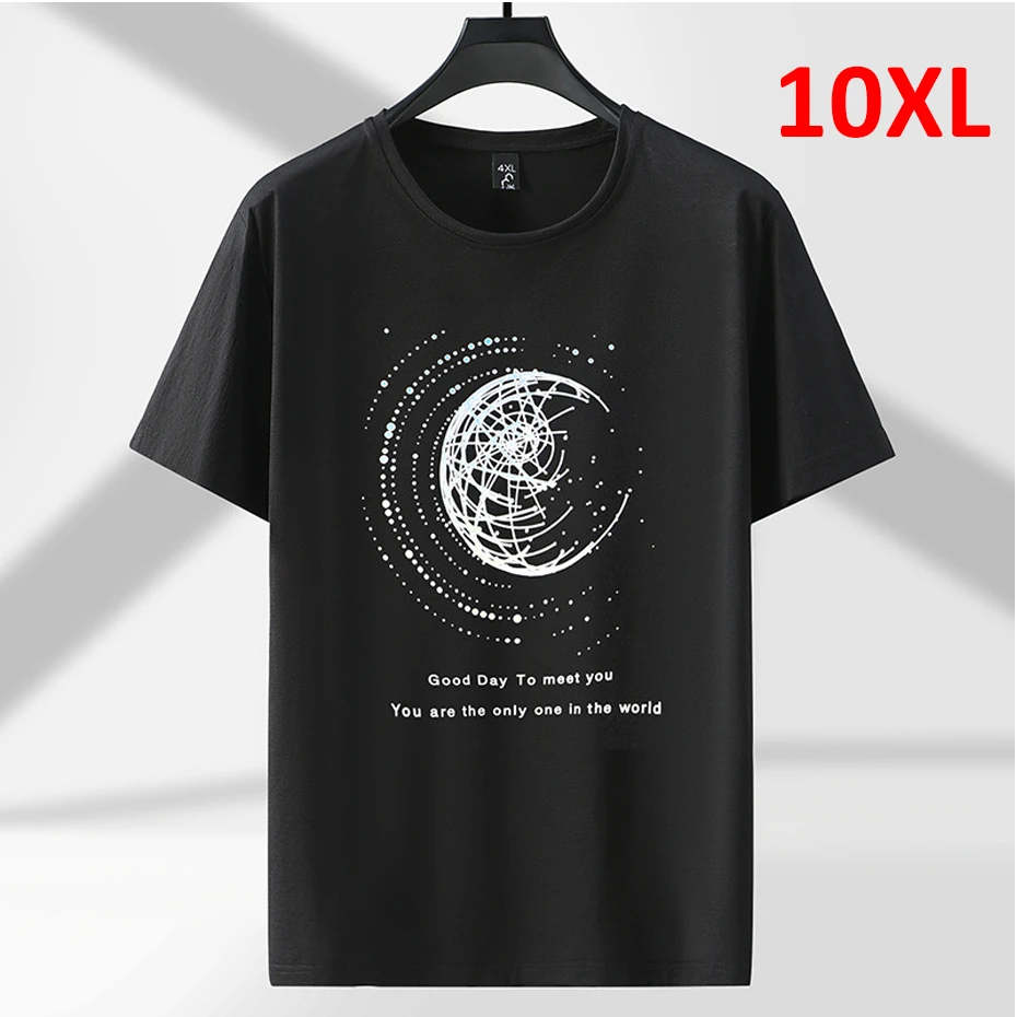 Plus Size 10XL T-shirt Men Summer Short Sleeve T Shirt Fashion Casual Print Tshirt Male Summer Tops Tees Big Size 10XL