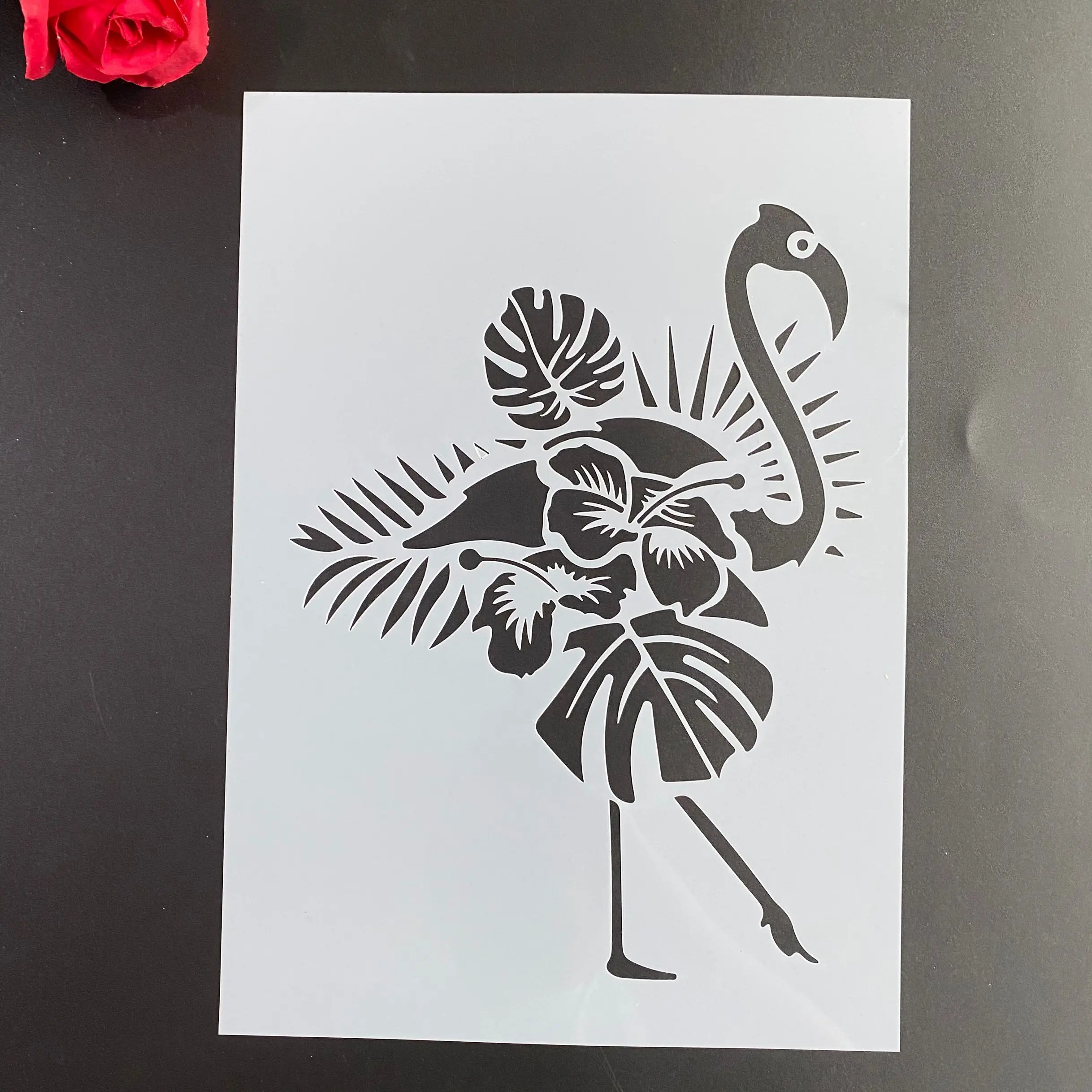 

A4 29 *21cm DIY Stencils Wall Painting Scrapbook Coloring Embossing Album Decorative Paper Card Template,wall animal flamingo