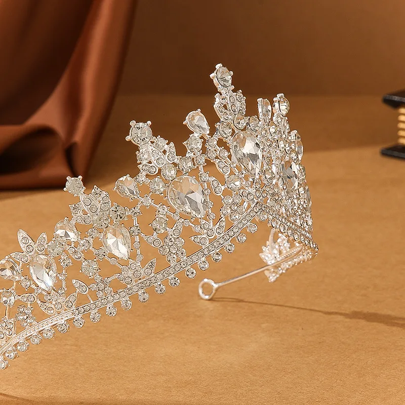 European cross-border crown   headband alloy crown headband bridal headgear wedding hair