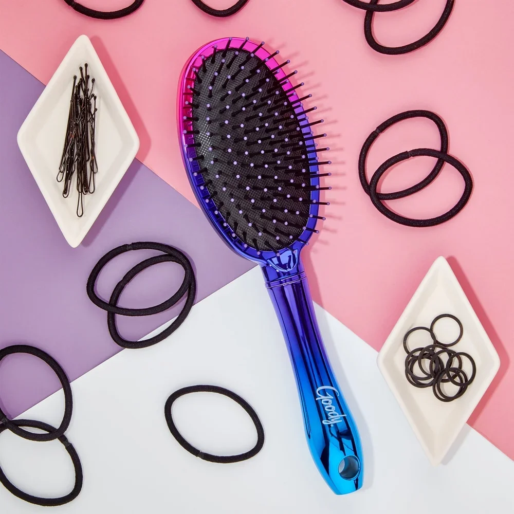 Ontwarrende ovale borstel Alle haartypes Flexibele borstelharen Glad kroezen Statisch Gratis Comfortabele grip Ideaal dagelijks gebruik