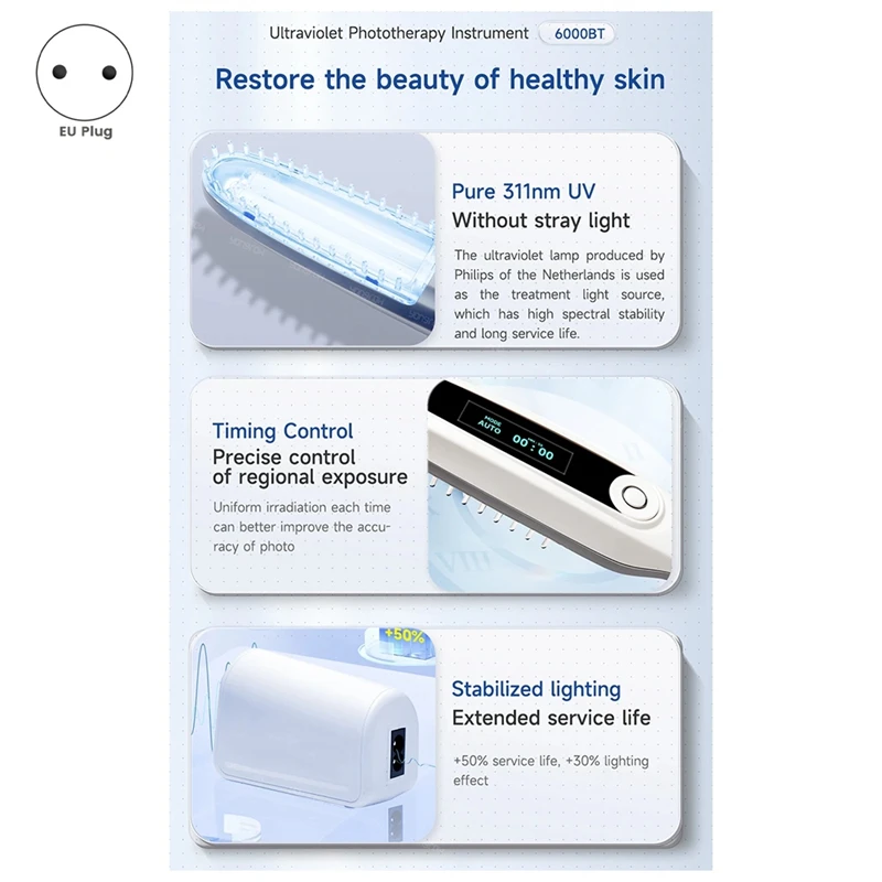 Ultraviolet UV Beauty Instrument UVB Lamp Is Used For Skin Care To Make The Skin Moisturized And Elastic EU Plug