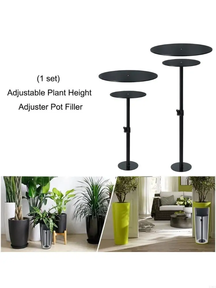 Pot Insert System With Removable Acrylic Platforms 3 Size Option Metal Frame Adjusts From 17 To 32 Inches Height 