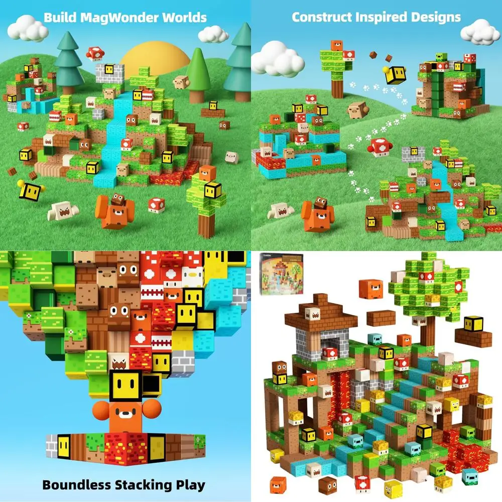 ชุดบล็อกแม่เหล็ก 200 ชิ้น - ของเล่น STEM เพื่อการศึกษาสำหรับเด็กอายุ 3 ปีขึ้นไป ของขวัญเสริมพัฒนาการสำหรับเด็ก
