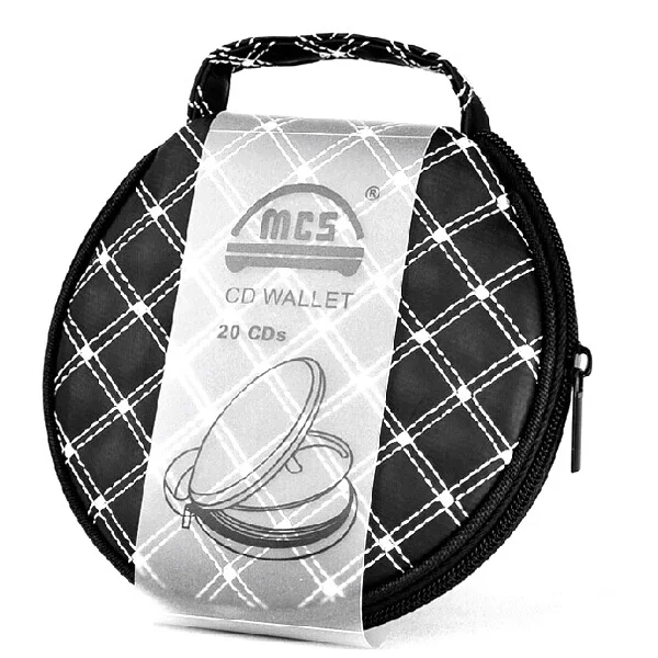 

Car Cd Pack Black+White Round Cd Wallet Bag For Dvd Vcd Storage Holder Organizer Case Portable Zipper Closure