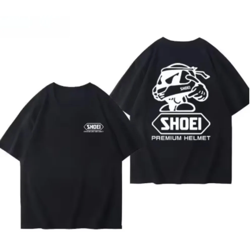 2026 New Summer Unisex Streetwear T-shirt, Off-road Motorcycle Helmet Graphic, Casual Short Sleeve Outdoor Daily Top