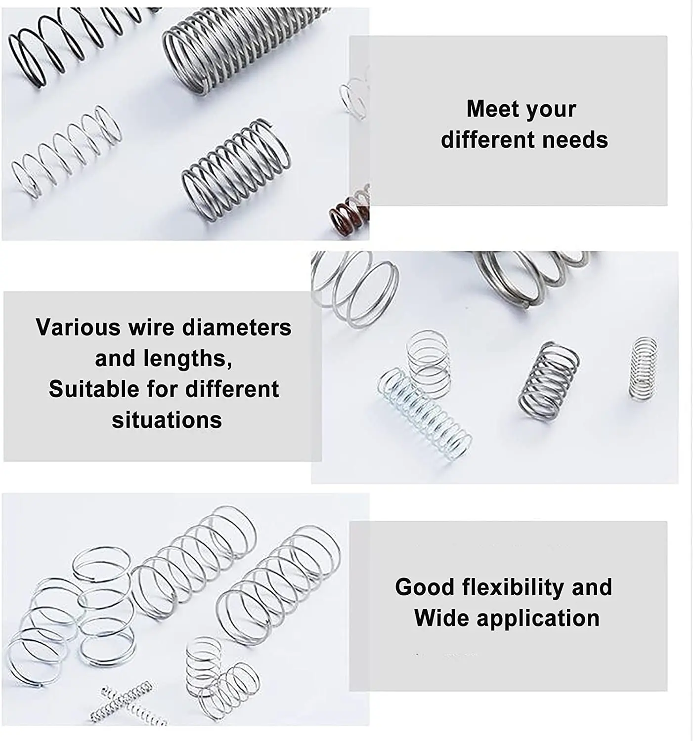 Wire Diameter 0.2mm Stainles Steel Micro Small Compression Spring OD  2mm/2.5mm/3mm/4mm Length 5-50mm 10Pcs