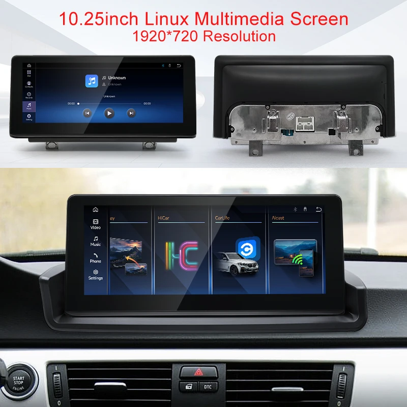 STWEI 2026 New Slim Linux System 12.8inch 2400X900 Resolution For BMW 3Series M3 E90 E91 E93 Wireless CarPlay Auto player  KSW