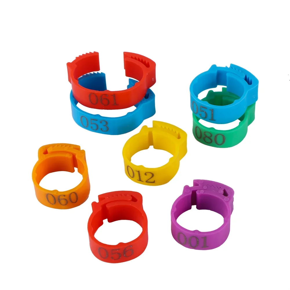 

1000 PCs Adjustable Chicken Foot Rings Inner Diameter 2 to 2.4cm Chicken Poultry Retractable Foot Rings