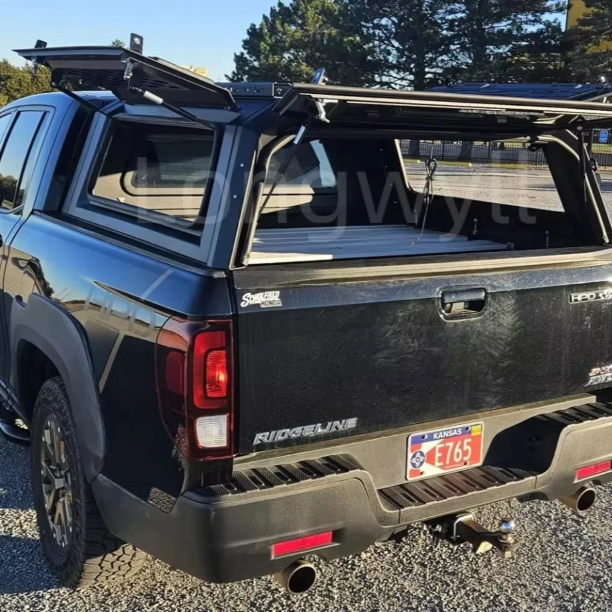 Custom-Fit Aluminum Hardtop Truck Camper Shell for Ridgeline Silverado Ranger-Waterproof & Locking Pickup Canopy