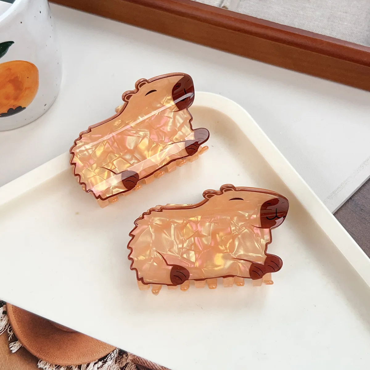 Neue Stil Cartoon Tier Haar Clip Nette Capybara Haar Clip Vielseitig Hinterkopf Haar Haar Clip Haar Zubehör für Frauen