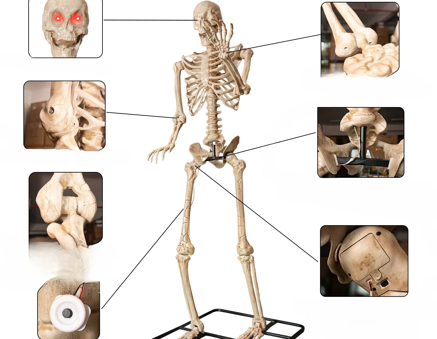 Factory Direct 20.26 million Holy Festival new 3 meters 2 extra large electric induction outdoor skeleton amusement park