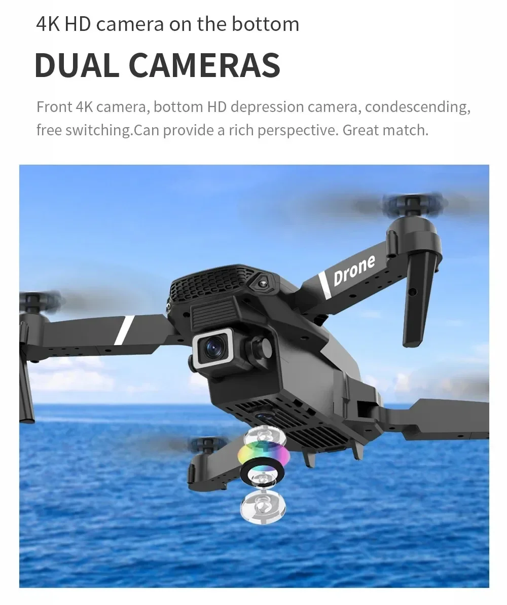 2025 NEW Professional Wide Angle RC Dron 4K HD Camera  Mode Foldable Helicopter Quadcopter Kid Gift Toys