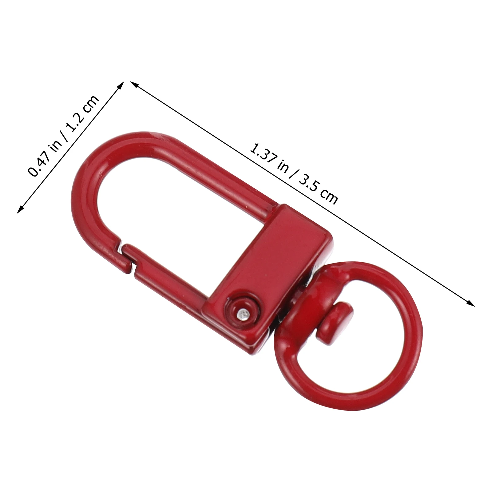 

36pcs Metal Door Word Buckle Key Chain Rotating Accessories Compact Lightweight Alloy Key Jewelry Making for Bag