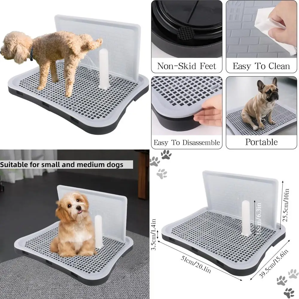 

Держатель для подушечек для мочи, держатель для подушечек для щенков, домашний горшок для собак с защитой от брызг и центральной стойкой, держатель для подушечек для мочи для маленьких и средних размеров