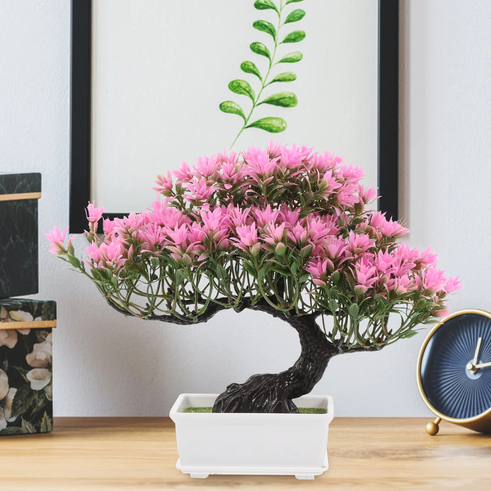 

Artificial Pine Tree Bonsai Fake Desktop Plant Simulation Potted Pine Tree Home Office Living Room Table Decor