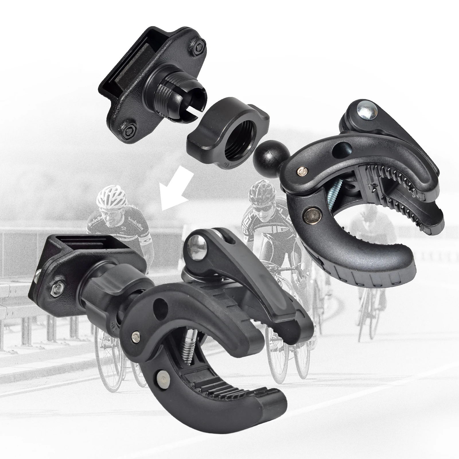 Supporto Girevole HYS Per Walkie-talkie – Adatto A Baofeng, Motorola, Kenwood, Midland, Per Bici E Auto
