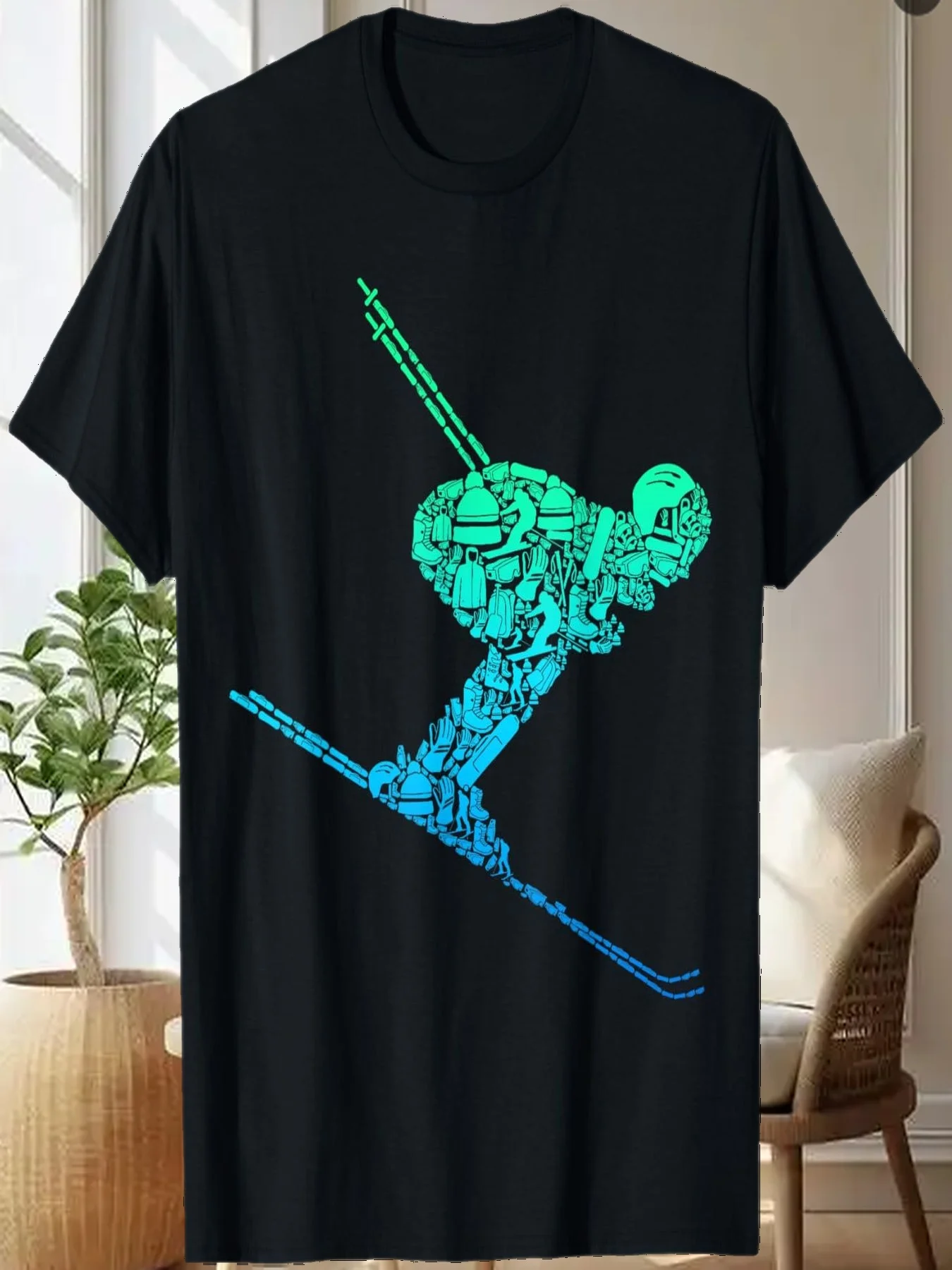 

Skiing Ski Skier Men Kids Boys T-Shirt