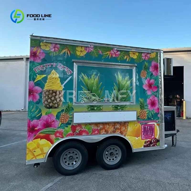 

China American Standard Mobile Fully Equipped Food Truck Snack Food Trailer for Sale Fast Food Truck Trailer for Sale