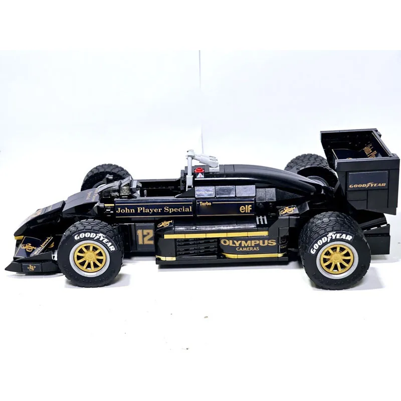 MOC- 190723   블랙 뉴 로터스 97T 포뮬러 자동차 빌딩 블록 모델 808 PartsMOC 크리 에이 티브 보이 키즈 생일 빌딩 블록 장난감 선물