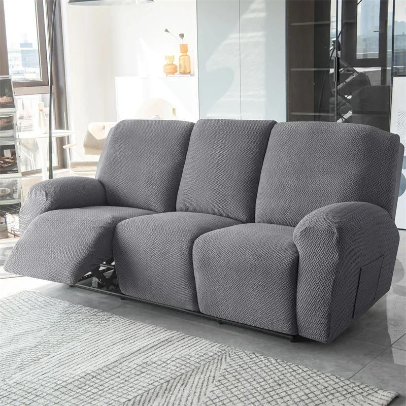 1/2/3 Seater Jacquard Recliner Sofa Cover for Living Room Stretch Relax Armchair Cover Elastic Lounge Couch Slipcover funda sofa