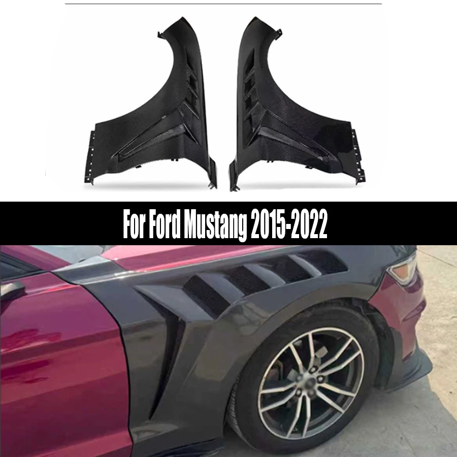 For Ford Mustang 2015-2022 Carbon Fiber Fender Retrofit the Carbon fiber replacement leaf plate Fender Car Car body kit