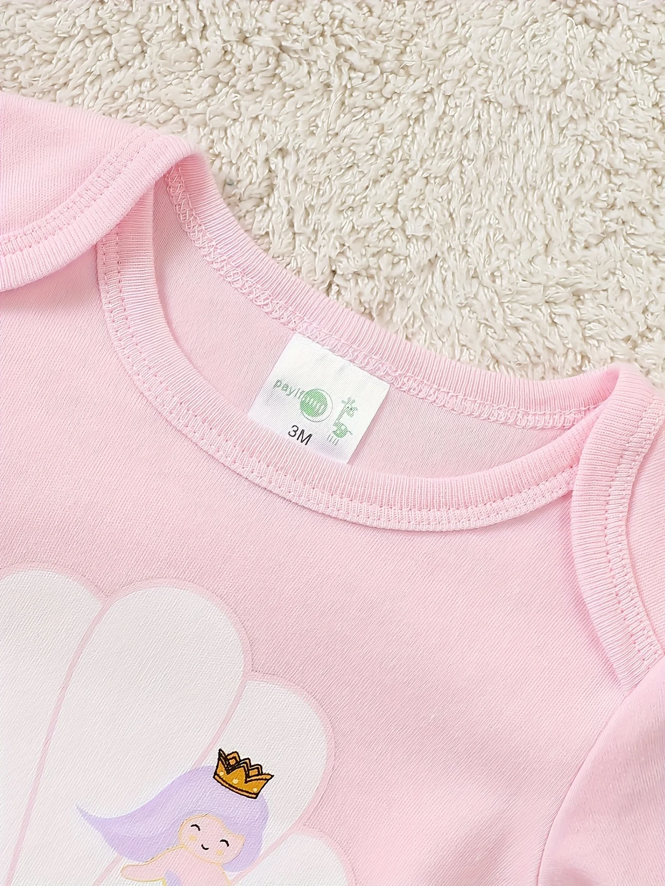 ملابس بناتي 3 قطع ملابس أطفال بناتي للربيع والخريف بأكمام طويلة من القطن لحديثي الولادة من عمر 0 إلى 12 شهرًا