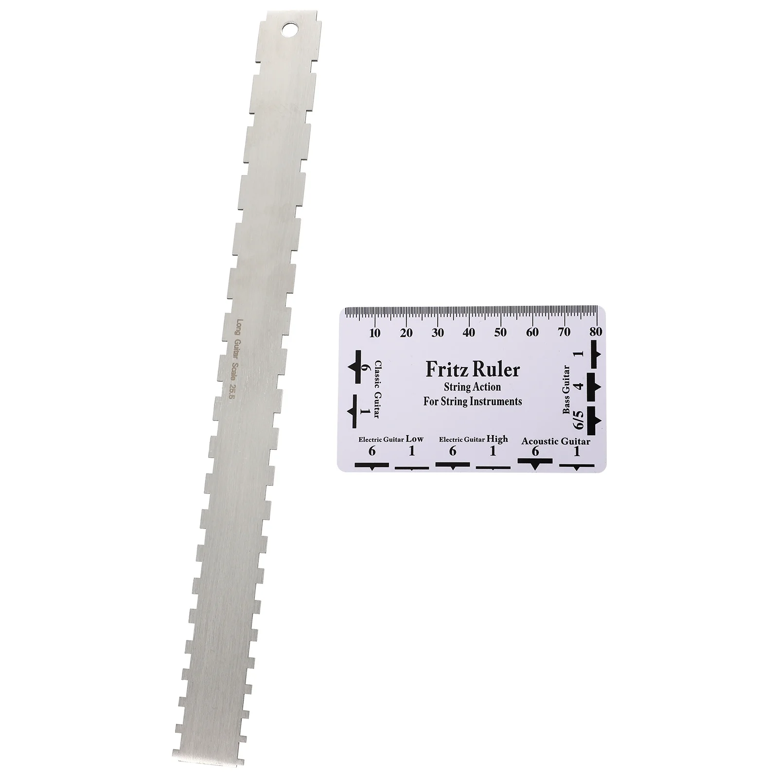 

2 Pcs Neck Notched Straight Gauge Ruler Guitar Tools Luthier Kit Accessories Repair