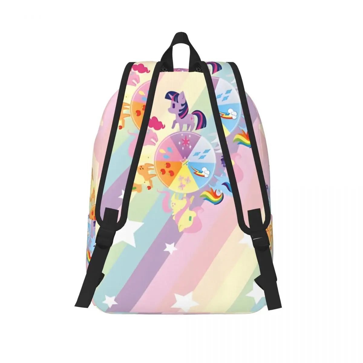 Back To School Gift Rainbow Mane Six Multi Compartment Backpack My Little Pony Harajuku Design For Kid Daypack Outdoor