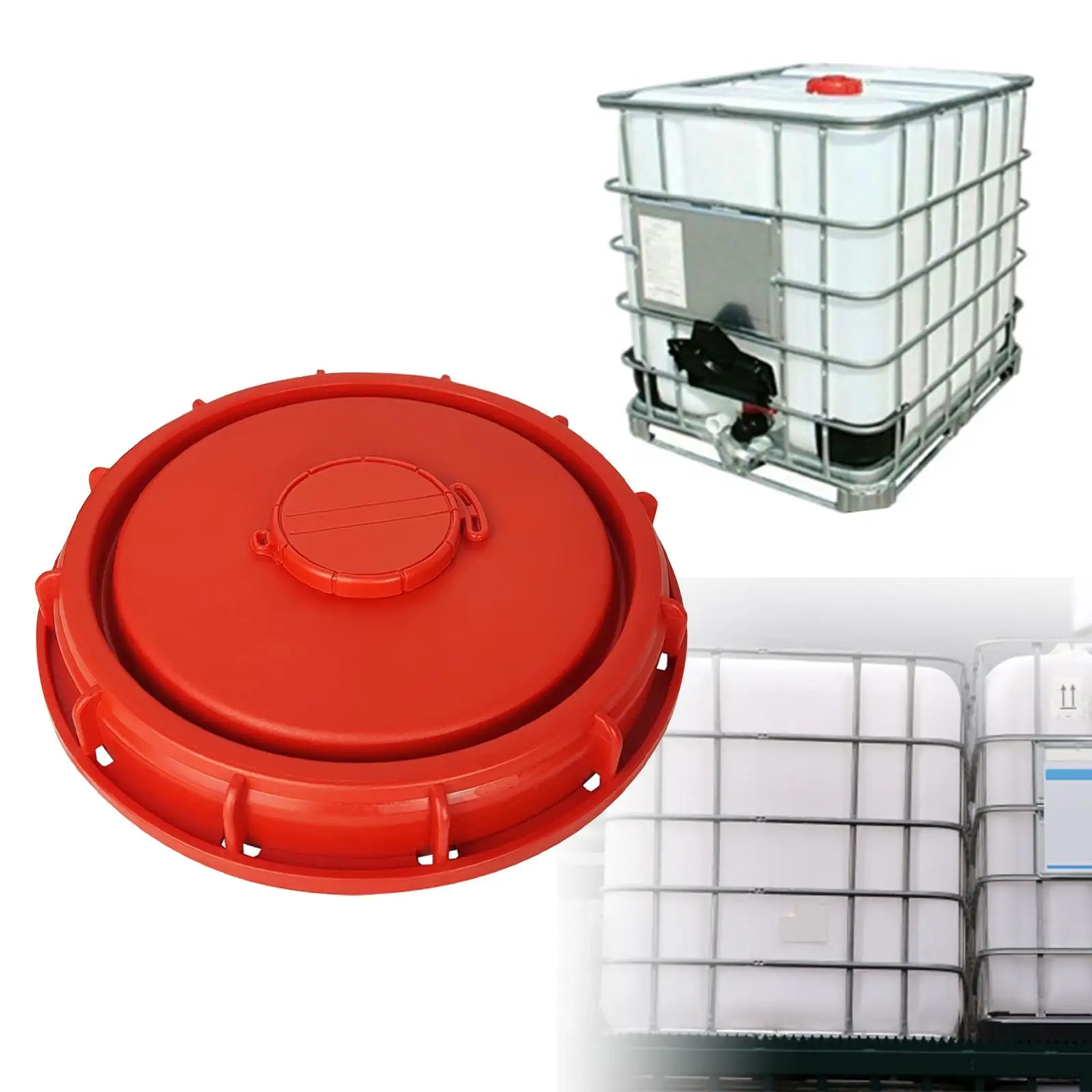 IBC Tote Lid Cover IBC Barrel Accessories 9.6inch Universal Red IBC Tank Water Liquid Tank Cap for Food Industries Storage