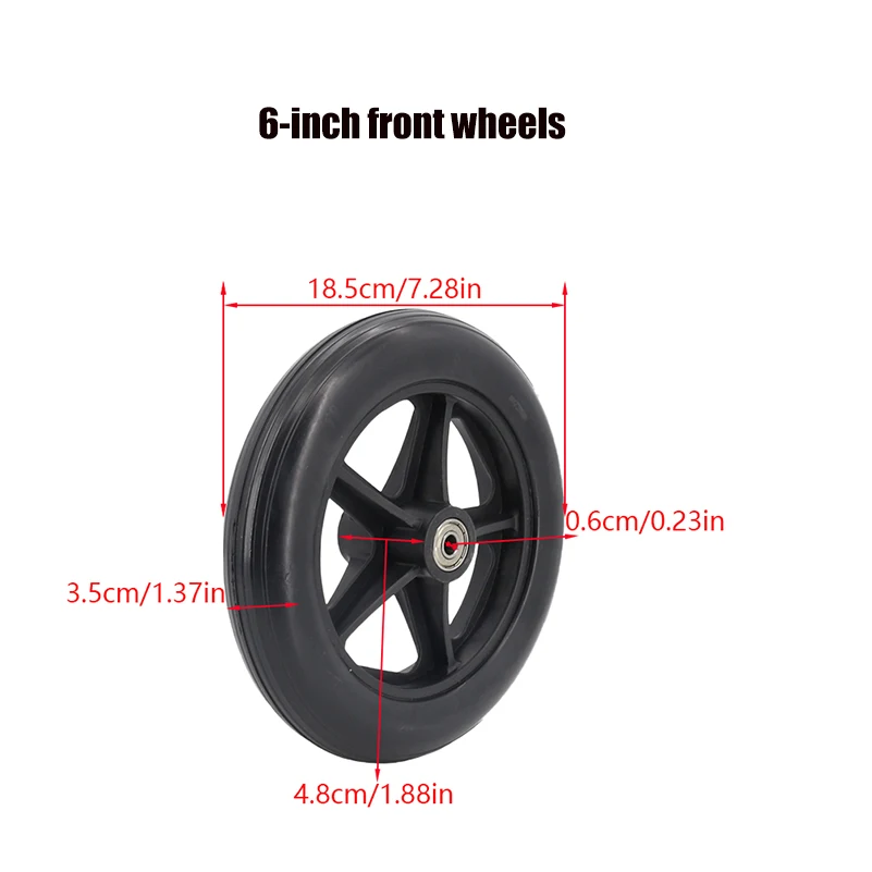 

6 Inch 16 inch 16x1.75 solid large pneumatic assembly 6-inch front tire or 16 inch wheelchair accessory rear tire