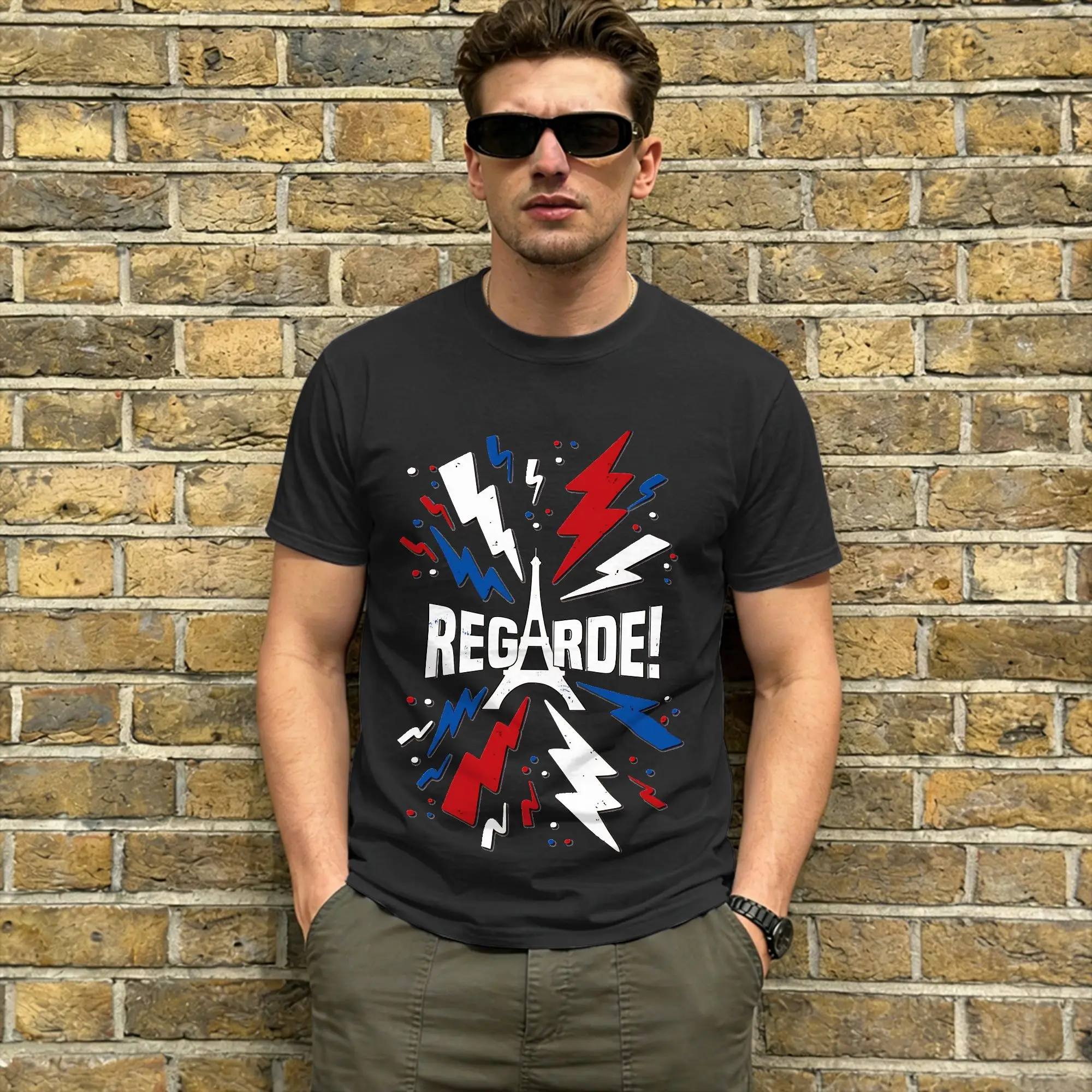 Men's Regarde! T Shirts Monroe Eurovisions 2026 Pure Cotton Tops Funny Short Sleeve Round Collar Tees New Arrival T-Shirts