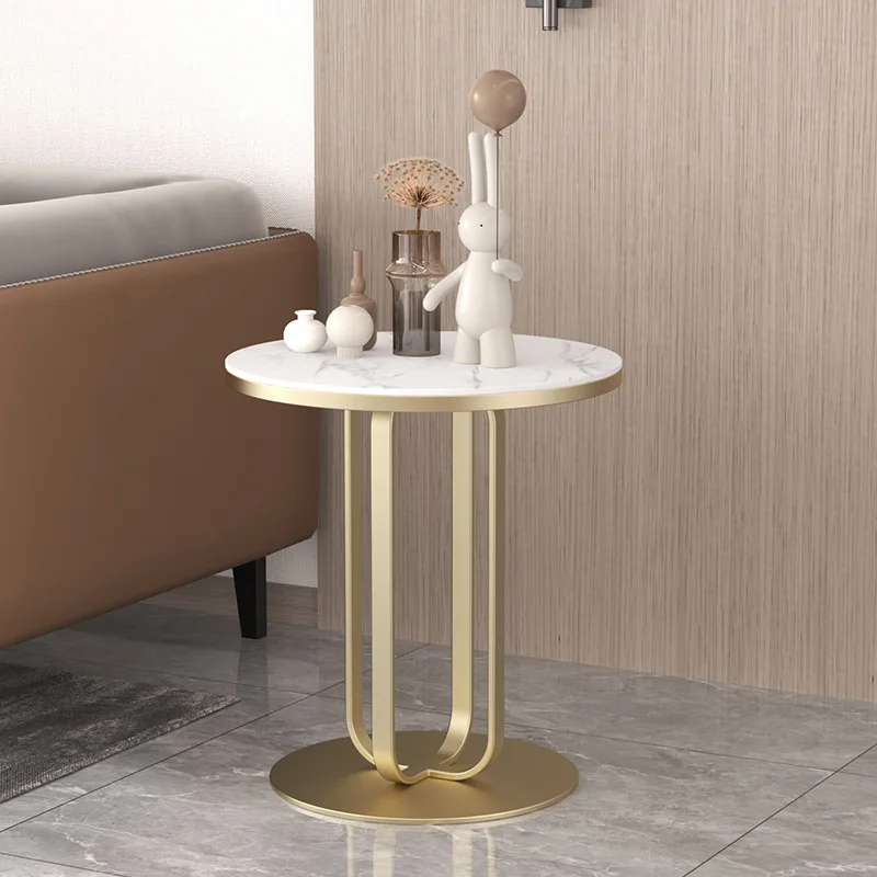 

Sofa side few light luxury small coffee table rock slab small round table living room corner few round modern side cabinet small