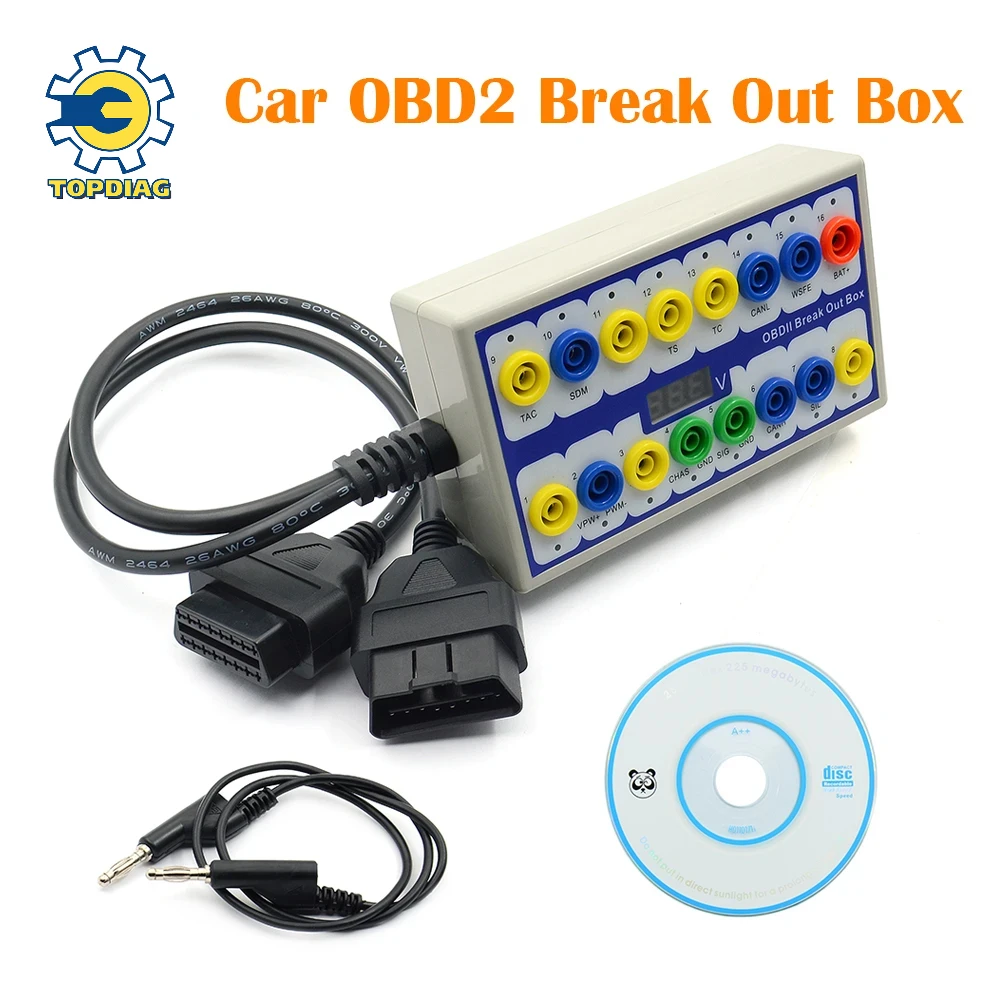 

Car OBD2 Break Out Box Pin Out Box Tester OBDII Protocol Diagnostic Connector Pinout Detector Key Programming Chip Tuning Tools