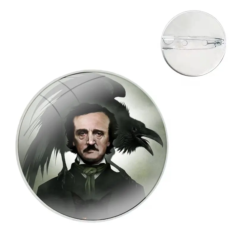 Pins Badge Metal Brooches For Clothes Backpack Decoration gift Edgar Allan Poe Quotes Horror Macabre Li