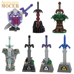 MOCER Ideas Nintendoed Game Zeldaed Figures Dark Link Weapon Master Sword Hyrule Fantasy Demise Swords Building Blocks Toys Gift