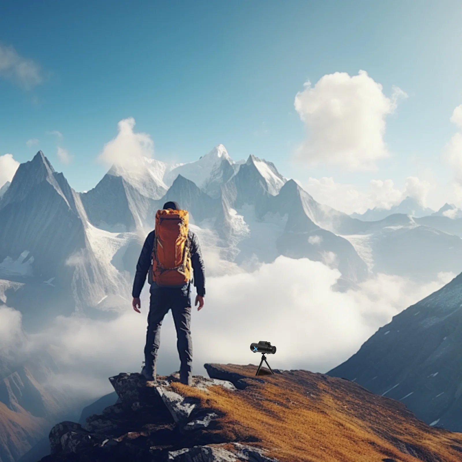 

1Set Monocular for Adults High-Powered Hd Telescope Portable Birding Scope with Phone Adapter Compact Explorer Tool for Travel